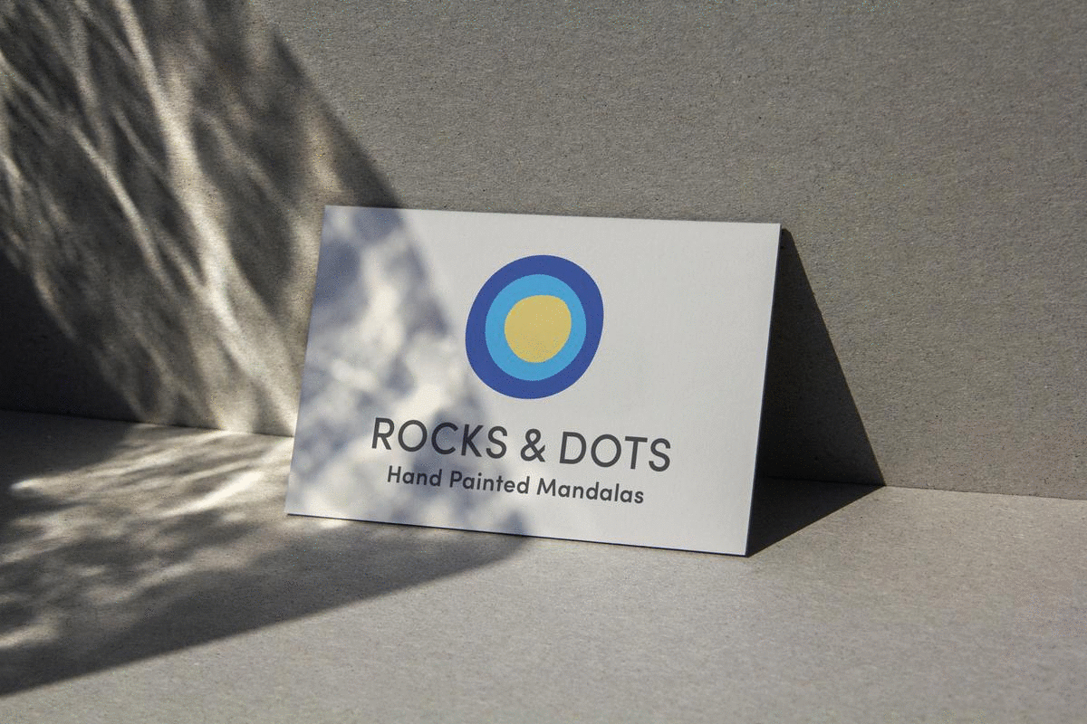 Rocks & Dots Business Card Mockup Opt 2